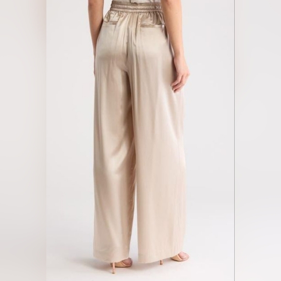 Kate Young x Splendid Silk Wide leg Pants - Picture 3 of 7